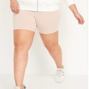 VGUC XXL Bundle of 4 Old Navy High Waisted Cotton-Blend Jersey Nude Biker Shorts